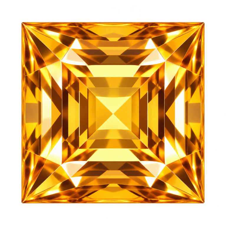 Hydrothermal Citrine Quartz, Square
