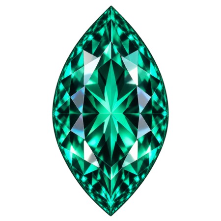 Hydrothermal Green Quartz, Marquise