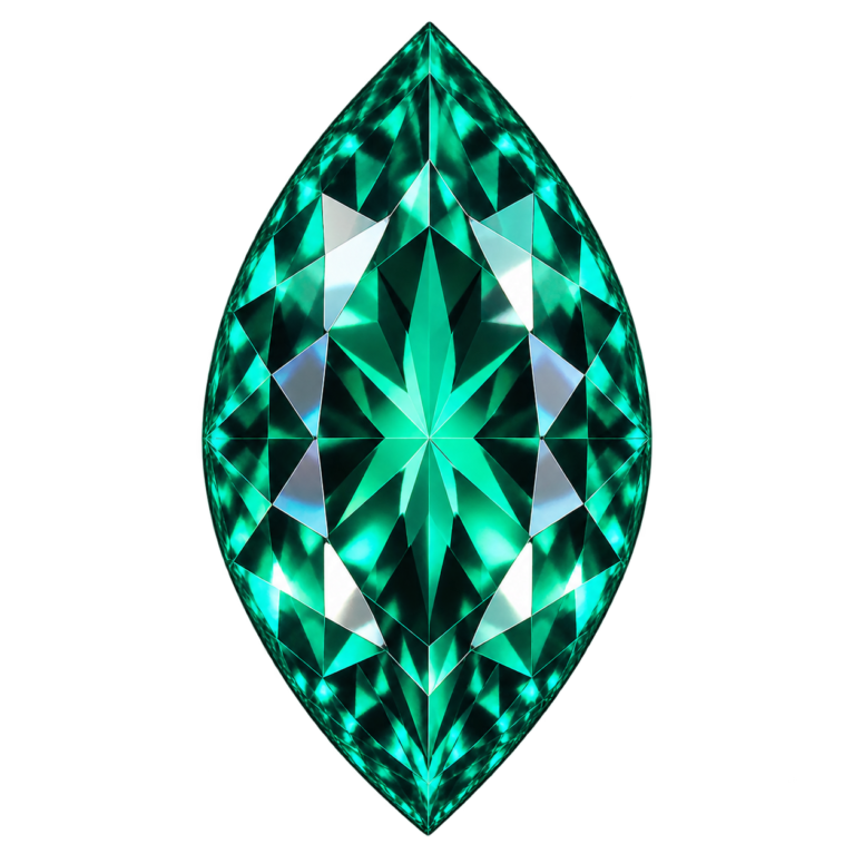 Hydrothermal Green Quartz, Marquise