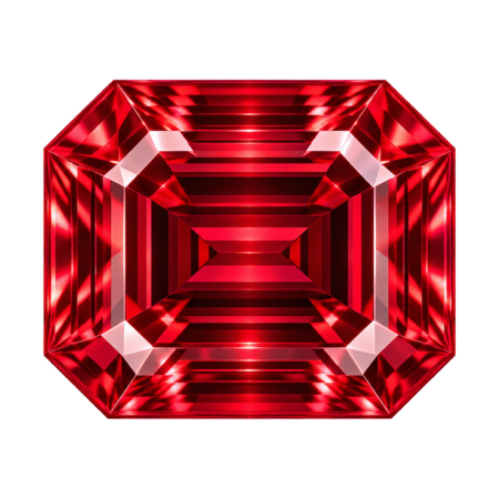 Hydrothermal Red Ruby, Octagon