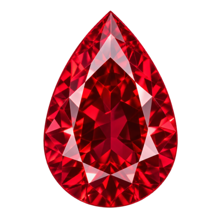 Hydrothermal Red Ruby, Pear