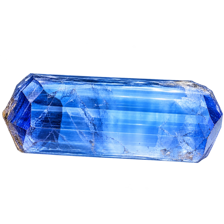 Rough Hydrothermal Quartz Blue Light