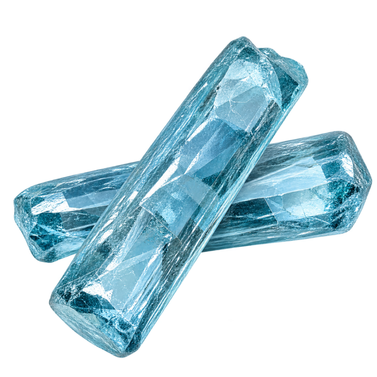 Rough Synthetic Light Aquamarine #104